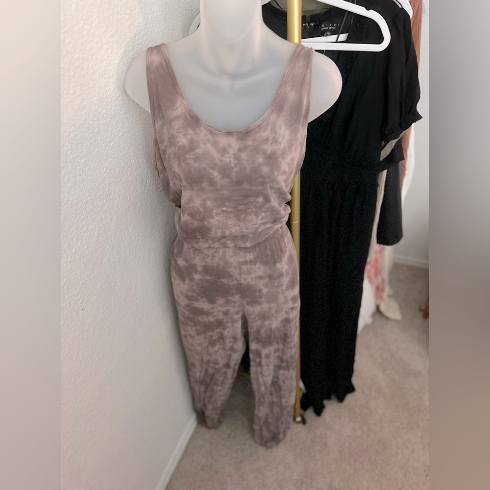 Aerie Mauve Tie-Dye Jumpsuit - Jogger Style